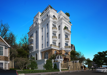 Thiết kế biệt thự 5 tầng kiểu Pháp sang trọng và đẹp mắt tại Q7 - Sài Gòn