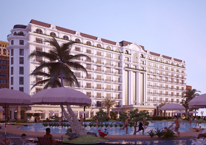 Thiết kế khách sạn kiểu Pháp tân cổ điển tiêu chuẩn 4 sao 9 tầng tại Hải Tiến