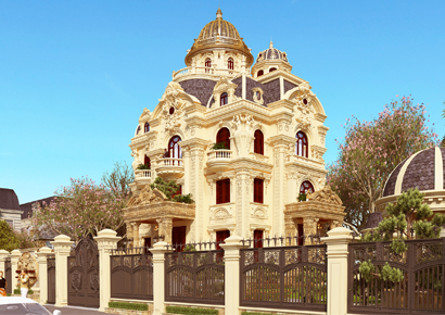 Thiết kế biệt thự kiểu Pháp mang vẻ đẹp hoàng kim tại Hạ Long - QN