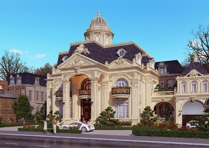 Thiết kế biệt thự kiểu Pháp 2,5 tầng đẹp lộng lẫy tại Hà Nam