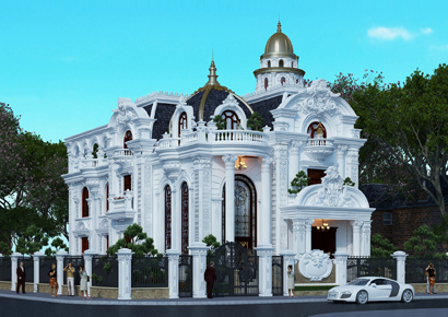 Thiết kế biệt thự cổ điển Châu Âu mang cảm súc mãnh liệt tại Bình Dương