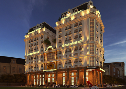 Thiết kế khách sạn 3 sao kiểu Pháp sang trọng tại biển Hải Hòa - Thanh Hóa