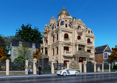 Thiết kế biệt thự kiểu Pháp 4,5 tầng có vẻ đẹp quyền quý tại Nam Định