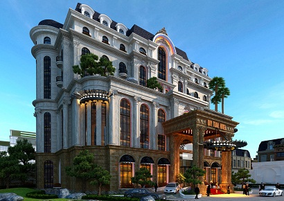 Lung linh thiết kế khách sạn kiểu Pháp Quý Toàn - Viên ngọc bích tại Cửa Lò