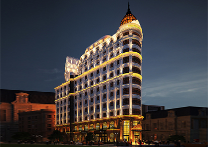 Thiết kế khách sạn kiểu Pháp tại Đà Nẵng-Trung tâm thương mại và nghỉ dưỡng đẳng cấp