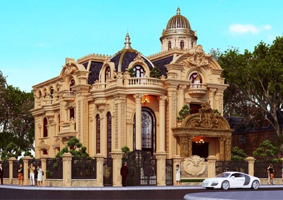 Tư vấn biệt thự cổ điển tại Bình Dương - Xây dựng diện tích 180 m2 trên lô đất 238 m2