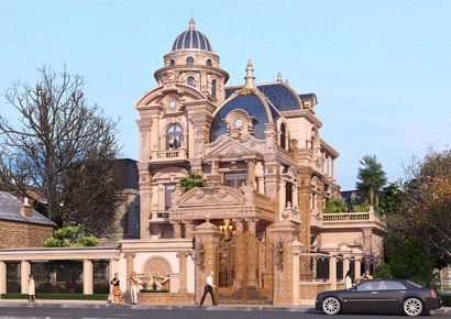 Thiết kế biệt thự kiểu cổ điển mang phong cách Hoàng Gia